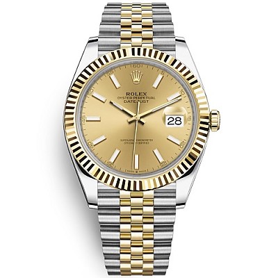 [스페셜오더]ROLEX-롤렉스 데이트저스트 데이트 옐로우 골드 스틸 실버다이얼 콤비시계41mm