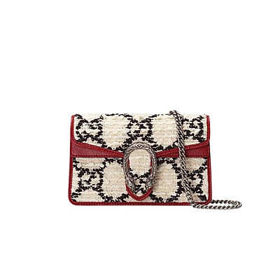 [스페셜오더]GUCCI-476432 8576 구찌 화이트 디오니서스 GG 트위드 슈퍼 미니백