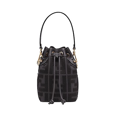 [스페셜오더]FENDI-8BS010 펜디 블루 글레이즈드 캔버스 스몰 몬트레조 버킷 백
