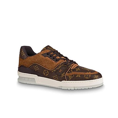 LOUIS VUITTON-1ADHUS 루이비통 블루 LV 트레이너 스니커즈 남여공용