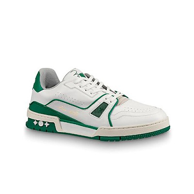 LOUIS VUITTON-1ADHUS 루이비통 블루 LV 트레이너 스니커즈 남여공용