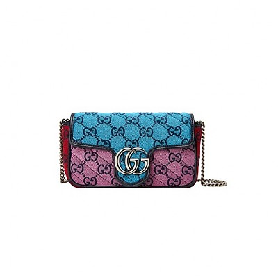 [스페셜오더]GUCCI-476433 7412 구찌 GG 마몽 파스텔 옐로우 마틀라세 수퍼 미니백