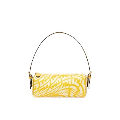 [스페셜오더]FENDI-8BR792 펜디 옐로우 글레이즈드 캔버스 미디엄 바게트 1997 백