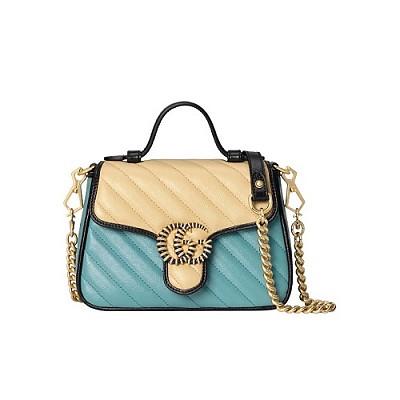 [스페셜오더]GUCCI-583571 8561 구찌 베이지 GG 마몽 미니 탑 핸들 백