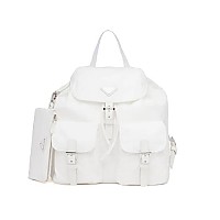 [스페셜오더]PRADA-1BZ811 프라다 블랙나일론&그레이 사피아노 가죽 파우치 백팩
