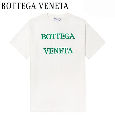 BOTTEGA VENE**-030923 보테가 베네타 화이트 아플리케 장식 티셔츠 남성용