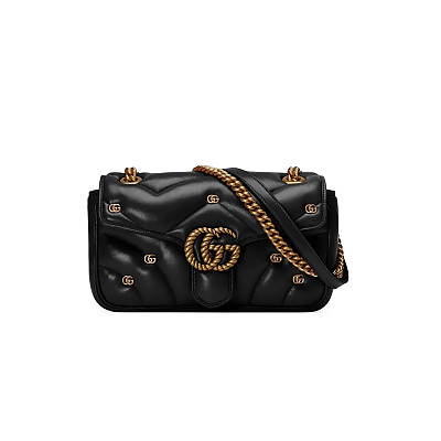 [스페셜오더]GUCCI-443497 1000 구찌 블랙 GG 마몽 스몰 시퀸 숄더백