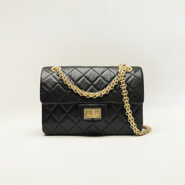 CHANEL-AS0874 샤넬 블랙 빈티지 2.55 미니 핸드백 20cm