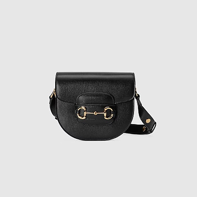 GUCCI-‎760191 구찌 화이트레더 홀스빗 1955 라운드 미니 숄더백 18cm
