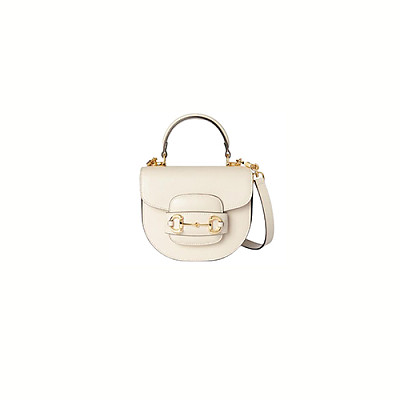GUCCI-781387 9022구찌 화이트 구찌 홀스빗 1955 미니 탑 핸들백