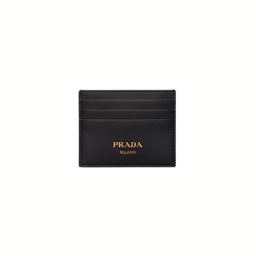 PRADA-1MC025 프라다 블랙 가죽 카드 지갑