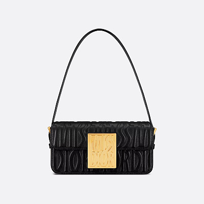 DIOR-디올 블랙 페이턴트 카프스킨 Miss Dior 플랩백 22cm - M2610UWIS_M900