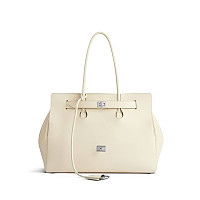 BALENCIAGA-발렌시아가 블랙 골드 벨 에어 미디엄 캐리 올 백 37cm - 8054812ABAV1000