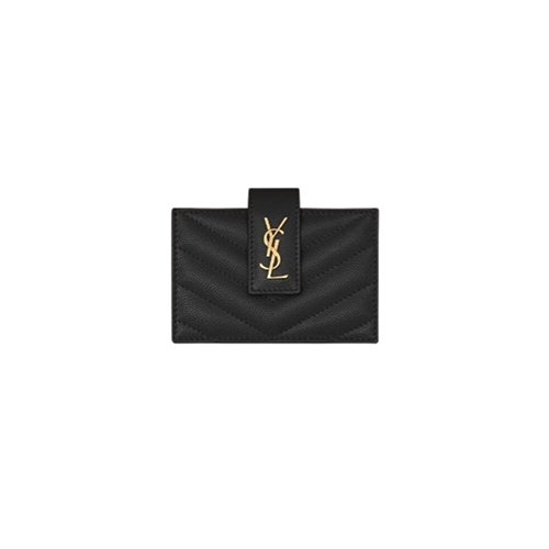 SAINT LAURENT-607907생 로랑 블랙 CASSANDRE MATELASSE 명함 지갑