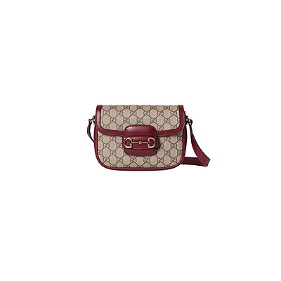 GUCCI-815205 2718 구찌 브라운 가죽 구찌 홀스빗 1955 미니 숄더백