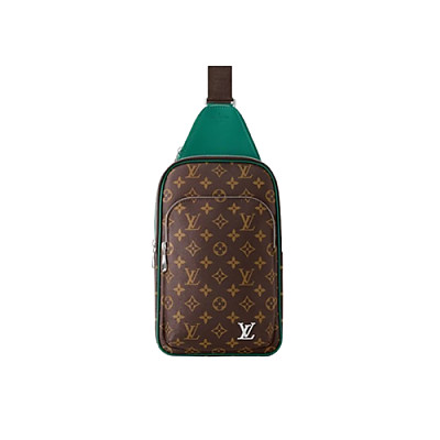 LV-M30863 루이비통 블랙 타이가 에비뉴 슬링 백 20cm