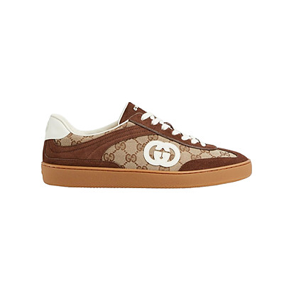 GUCCI-791742 3143 구찌 그린 스웨이드 인터로킹 G 스니커즈 남여공용