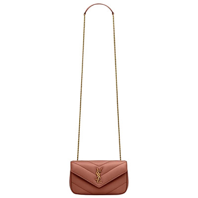 SAINT LAURENT-821749 생 로랑 핑크 램스킨 loulou 토이