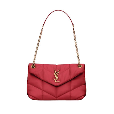 SAINT LAURENT-577476 생 로랑 레드 나파 퀼팅 가죽 스몰 puffer