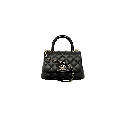 CHANEL-AS2215 샤넬 블랙 캐비어 가죽 미니 플랩 백