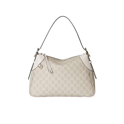 GUCCI-815216 9641 구찌 베이지/화이트 GG 엠블럼 미디엄 숄더백