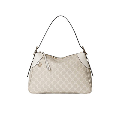 GUCCI-815216 9641 구찌 베이지/화이트 GG 엠블럼 미디엄 숄더백