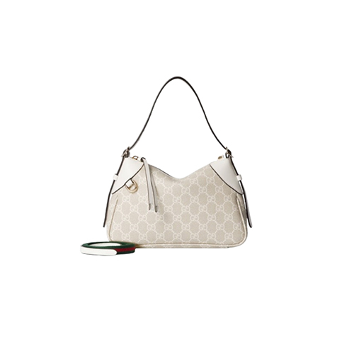 GUCCI-815218 9642 구찌 베이지/화이트 GG 엠블럼 스몰 숄더백