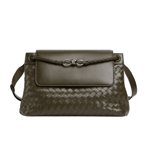 BOTTEGA VENETA-807715 보테가 베네타 카키 안디아모 메신저 백