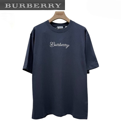 BURBERRY-03175 버버리 네이비 프린트 장식 티셔츠 남여공용
