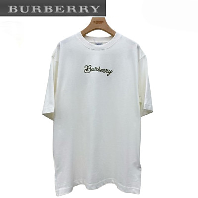 BURBERRY-03176 버버리 화이트 프린트 장식 티셔츠 남여공용
