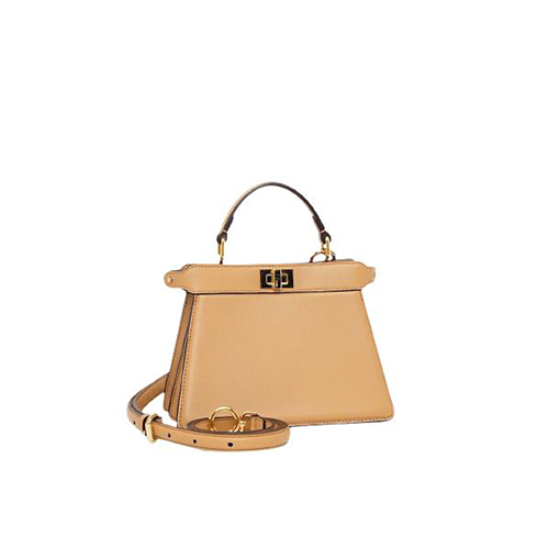 FENDI-8BN335 펜디 브라운 패딩 I See U 쁘띠 피카부 백 20CM