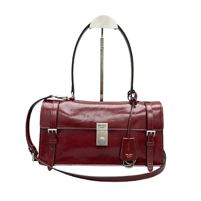 PRADA-1BN026 프라다 레드 미디엄 가죽 핸드백