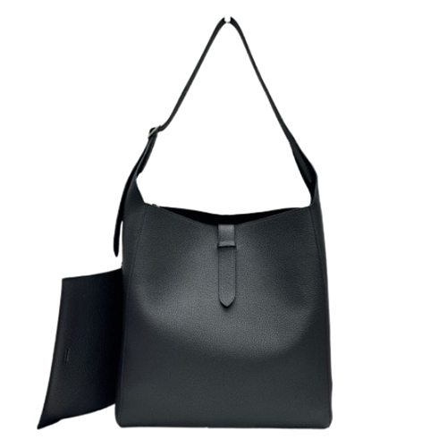 THE ROW-1726 더 로우 블랙 송아지 가죽 토트백