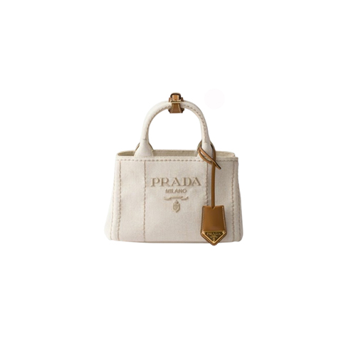 PRADA-1BA038 프라다 내추럴 코튼 캔버스 미니 핸드백