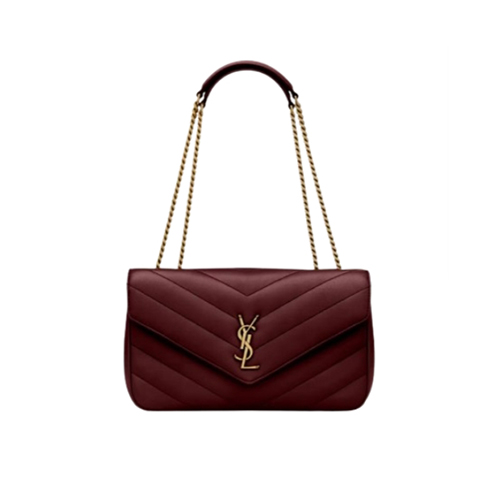 SAINT LAURENT-801439 생 로랑 레드 마틀라세 램스킨 loulou 미디엄백