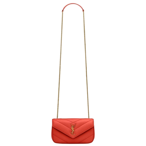 SAINT LAURENT-821749 생 로랑 오렌지 램스킨 loulou 토이