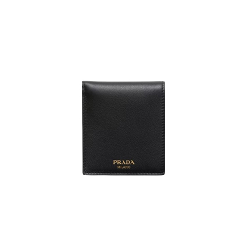 PRADA-2MO513 프라다 블랙 송아지 가죽 지갑