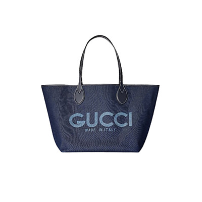 GUCCI-820496 8441 구찌 다크 블루 데님 구찌 토티시마 스몰 리버서블 토트백