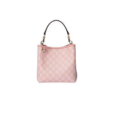 GUCCI-815118 9741 구찌 베이지/블랙 GG 엠블럼 미니 버킷백