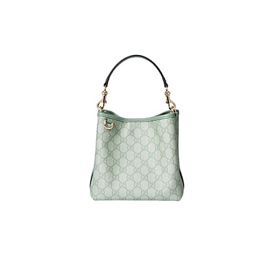 GUCCI-815118 9741 구찌 베이지/블랙 GG 엠블럼 미니 버킷백