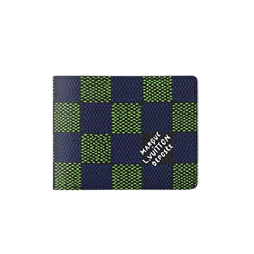 LOUIS VUITTON-N00142 루이비통 블루/그린 다미에 헤리티지 멀티플 월릿