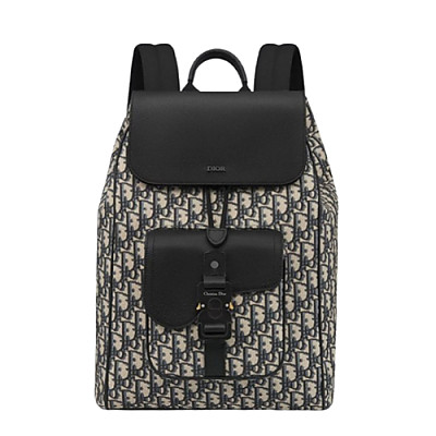 DIOR-1ADBA2 디올 베이지/블랙 Saddle 플랩 백팩