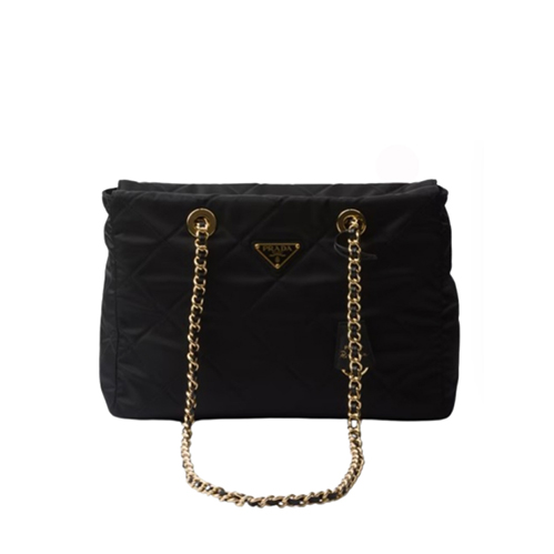 PRADA-1BG529 프라다 블랙 리에디션 1995 미디엄 리나일론 토트백