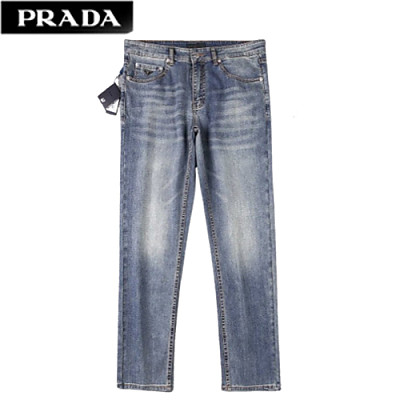 PRADA-05072 프라다 블루 트라이앵글 로고 청바지 남성용