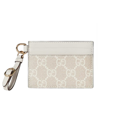 GUCCI-819121 9641 구찌 화이트 GG 엠블럼 스트랩 카드 케이스