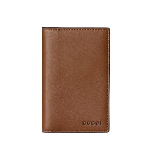 GUCCI-818953 1000 구찌 브라운 GG 엠블럼 바이폴드 엠보스 카드 케이스