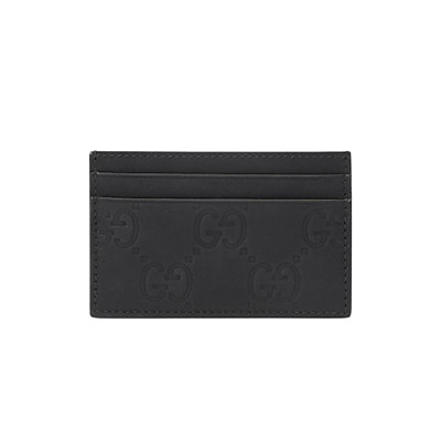 GUCCI-771315 1000 구찌 블랙 GG 러버 효과 카드 케이스