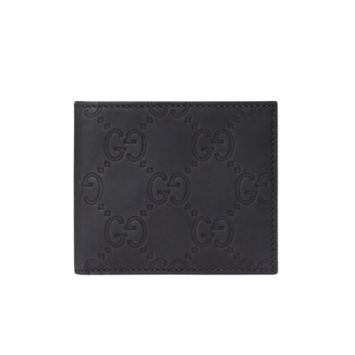 GUCCI-771309 1000 구찌 블랙 GG 러버 효과 반지갑