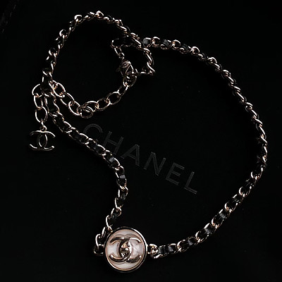 CHANEL-7205 샤넬 골드 CC 로고 목걸이