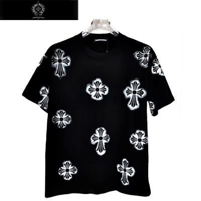 CHROMEHEARTS-05176 크롬하츠 블랙 스터드 장식 티셔츠 남여공용